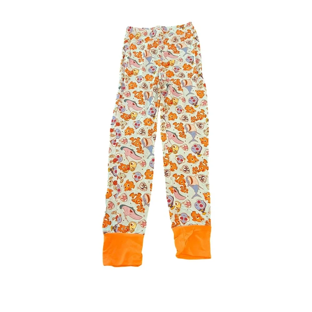 Little Snuggles Bamboo Sea Life Pajama Set Size 8 Clownfish Shark‎ Blue Orange